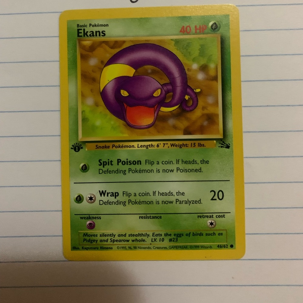 Super rare first edition ekans!!